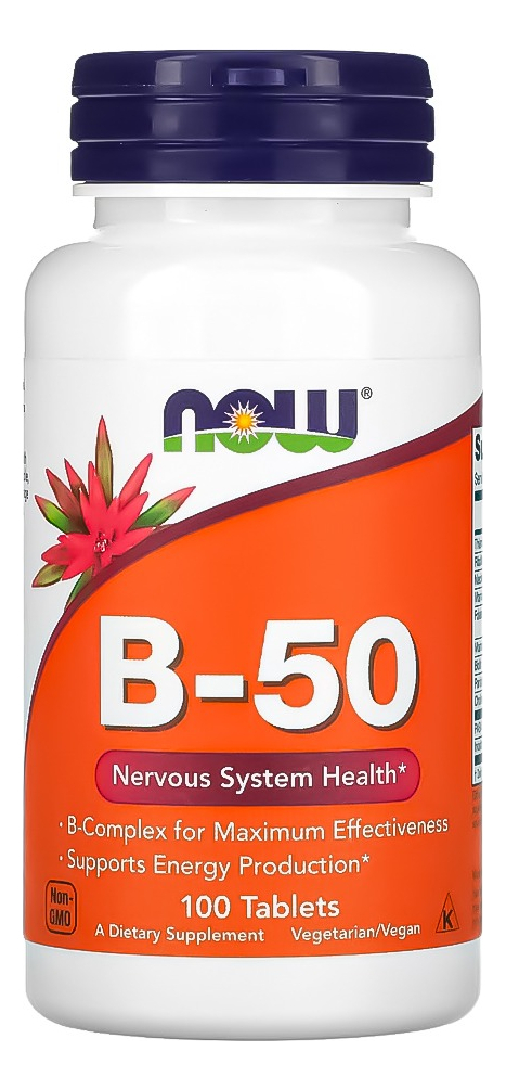 Vitamina B-50 Now Foods 100 Tablets Importado