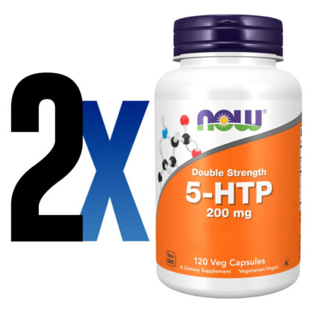 5-htp 200mg Dupla Força 120 Cápsulas Importado 2un Now Foods - Imagem 2
