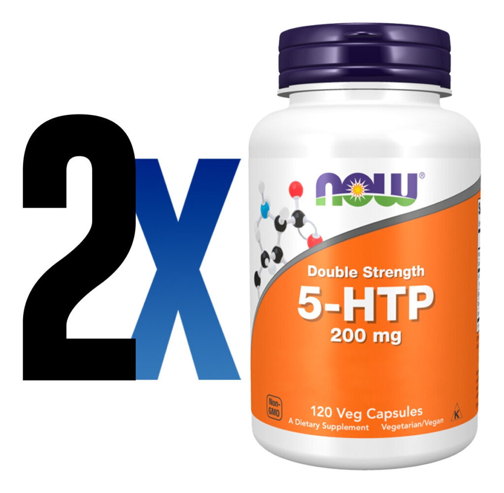 5-htp 200mg Dupla Força 120 Cápsulas Importado 2un Now Foods - Imagem 2
