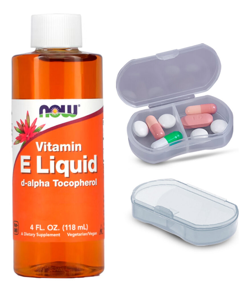 Vitamina E Now Foods 118ml Dalpha Tocoferol + Porta Cápsulas