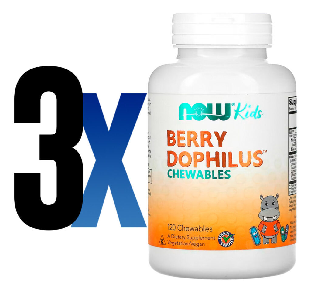 Berrydophilus Kids 120 Past Importado 3un Now Foods - Imagem 2