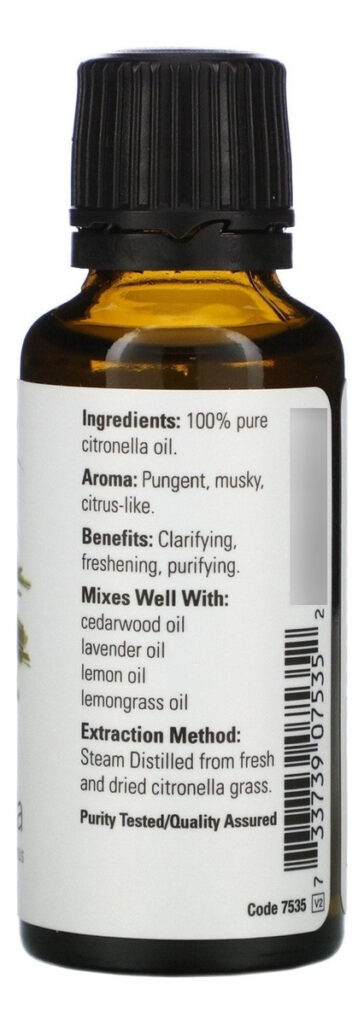 Óleo Essencial Citronela 30ml Now Foods - Imagem 2