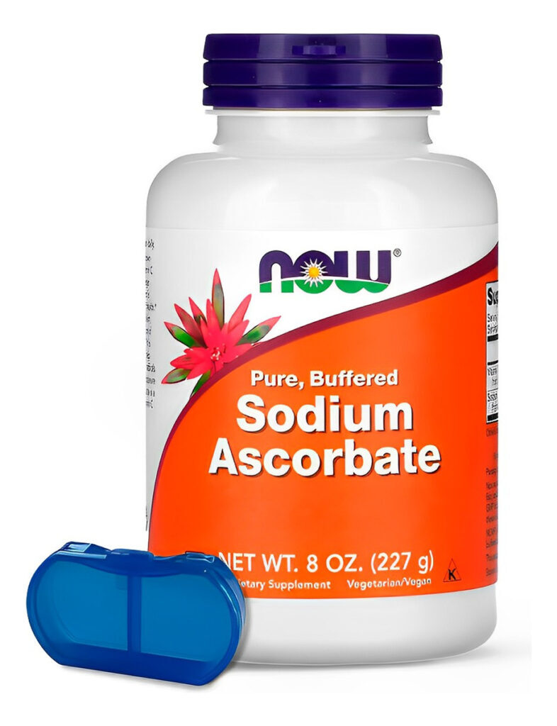Ascorbato De Sódio Now Foods 277g Puro + Porta Cápsulas