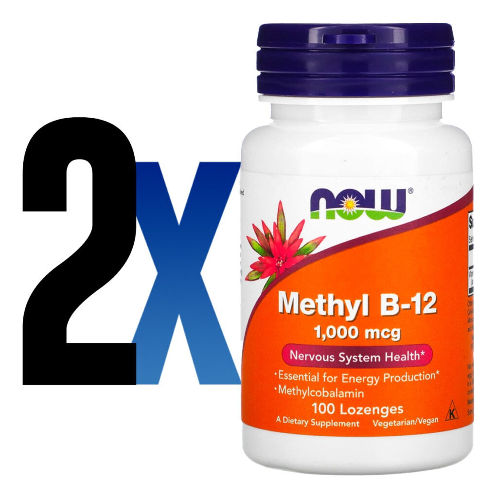 Vitamina B-12 1mg Metilcobalamina Now 100 Past Importado 2un - Imagem 2