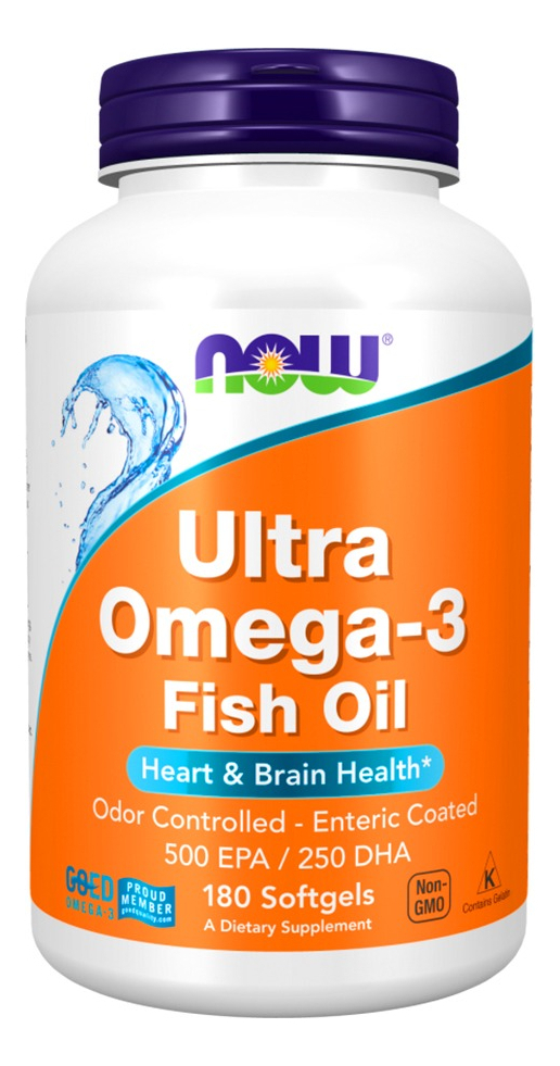 Ultra Omega 3 Now Foods 180 Softgels Eua/usa Sabor Sem Sabor