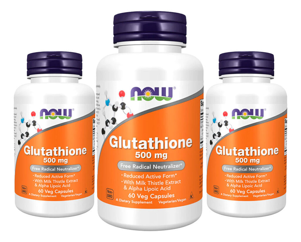 Glutationa 500mg Now Foods Glutathione 60 Veg Caps 3un