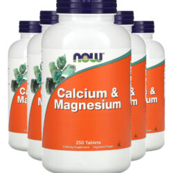 Cálcio E Magnésio 500/250mg 250 Tabs Importado 5un Now Foods