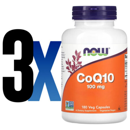 Coenzima Coq10 100mg Now Foods 180 Cápsulas Importado 3un - Imagem 2