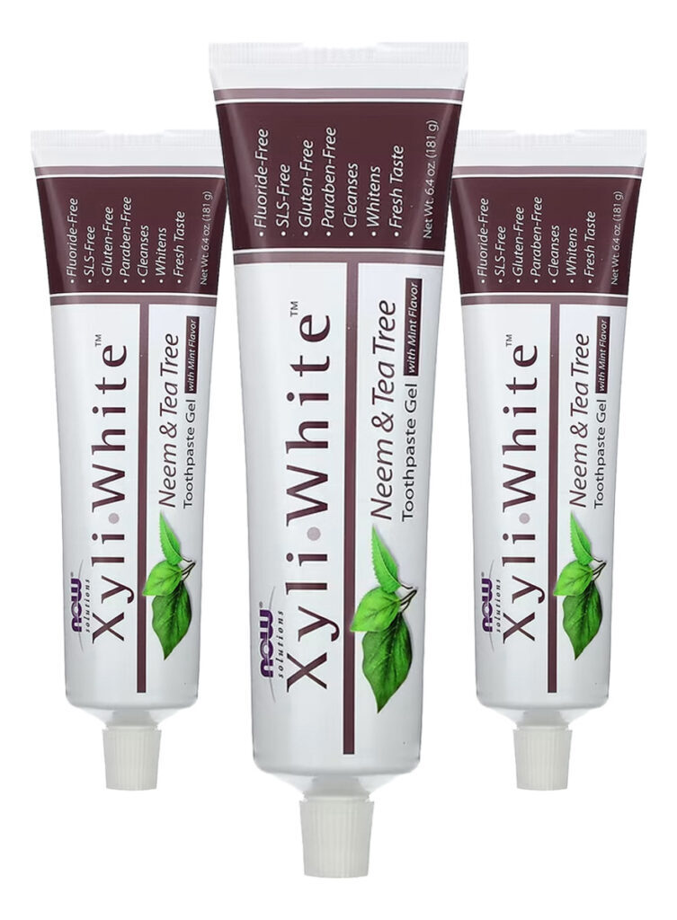 Creme Dental Now Foods Xyliwhite Neem E Tea Tree, 6,4oz 3un