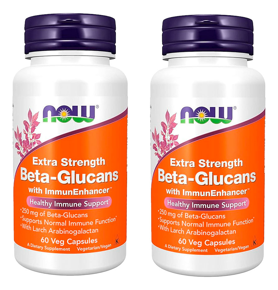 Beta-glucanos 1,3/1,6 Now Foods Beta-glucans 60veg Caps 2un Sabor Sem Sabor
