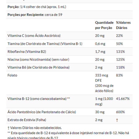 Complexo De Vitamina B-12 Now Foods 59ml + Porta Cápsulas - Imagem 4