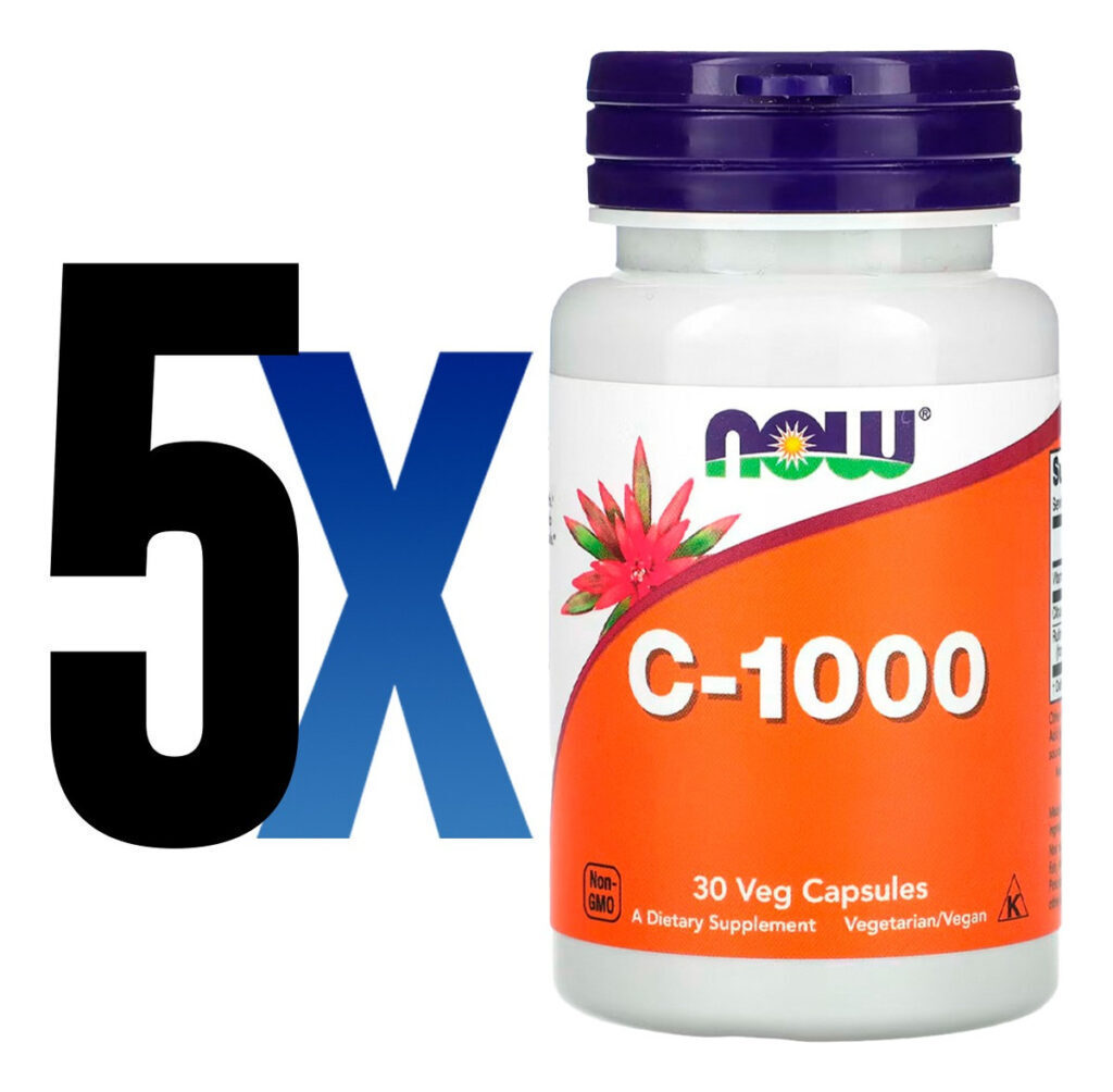 Vitamina C-1000 30 Veg Cápsulas Importado 5un Now Foods - Imagem 2
