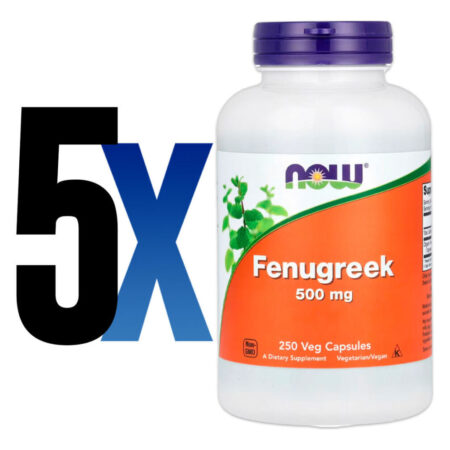 Feno-grego 500mg 250 Cáps Importado 5un Now Foods - Imagem 2