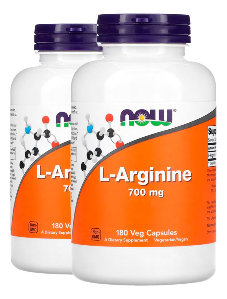 L-arginina 700mg 180 Cáps Importados 2un Now Foods