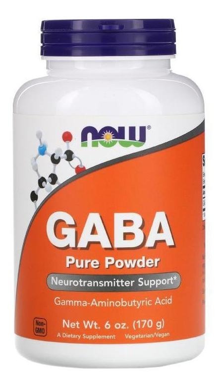 Suplemento Gaba Pura Em Pó Now Foods 170g