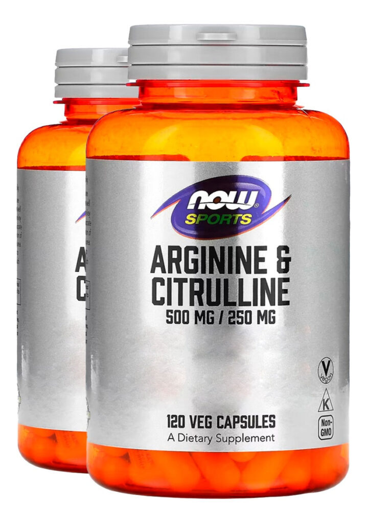 Arginina 500mg E Citrulina 120cáps Importado 2un Now Foods