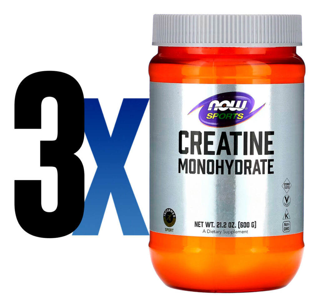 Creatina Em Pó 600g Puro Importado 3un Now Foods - Imagem 2