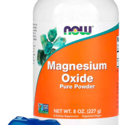 Óxido De Magnésio Em Pó Now Foods 227g + Porta Cápsulas
