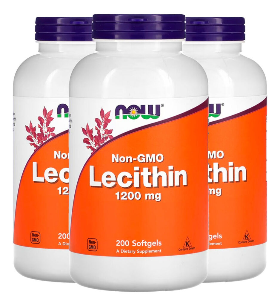 Lecitina 1200mg 200 Soft Importado 3un Now Foods