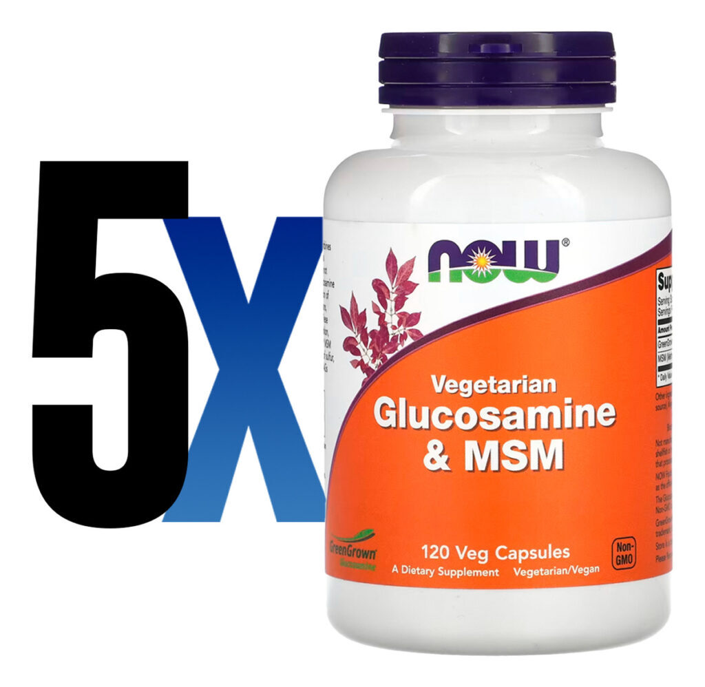 Glucosamina E Msm 120 Caps Importado 5un Now Foods - Imagem 2