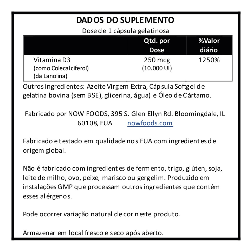 Vitamina D3 10000iu Alta Potencia 120sof Importado - Imagem 4