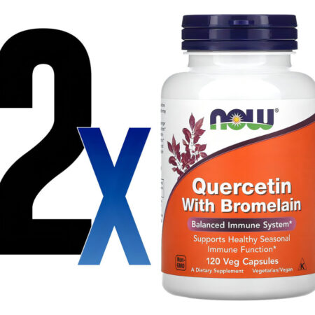 Quercetina 800mg Now Foods Bromelaína 120veg Cap 2un Sabor Sem Sabor - Imagem 3