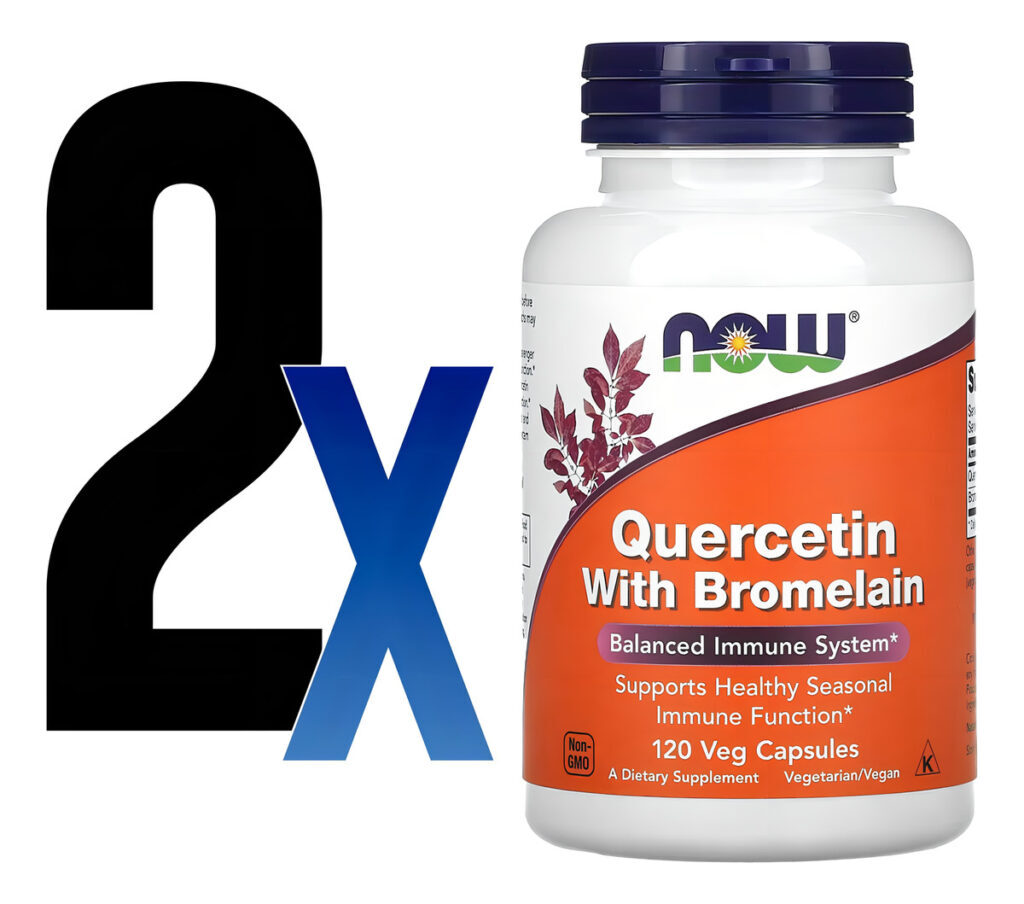 Quercetina 800mg Now Foods Bromelaína 120veg Cap 2un Sabor Sem Sabor - Imagem 3