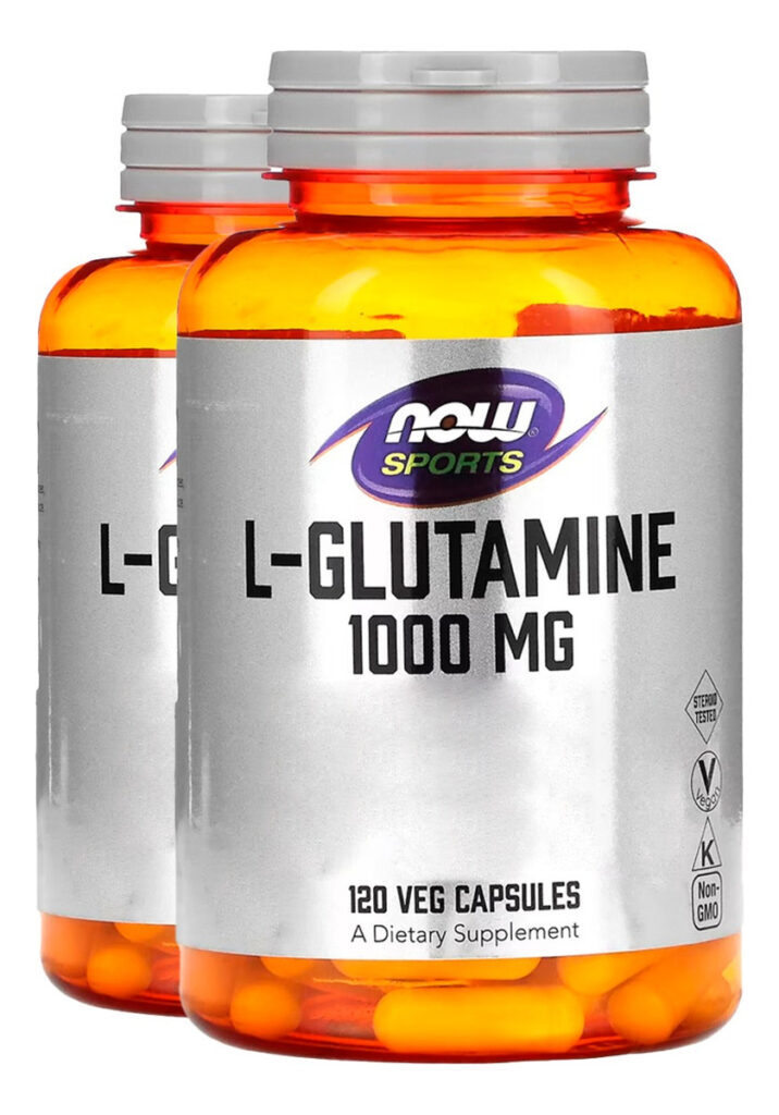 L-glutamina 1000mg Sports 120 Caps Importado 2un Now Foods