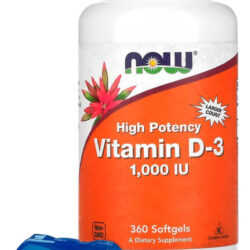 Vitamina D.3 Now Foods 360softgels + Porta Cápsulas