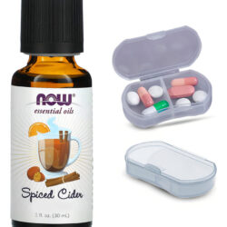 Now Foods Mistura De Óleo Spice Cider 30 Ml + Porta Cápsulas