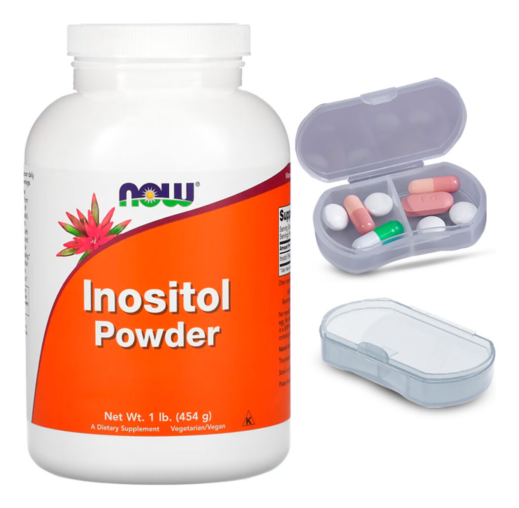 Pó De Inositol Now Foods Mio-inositol 454g + Porta Cápsulas