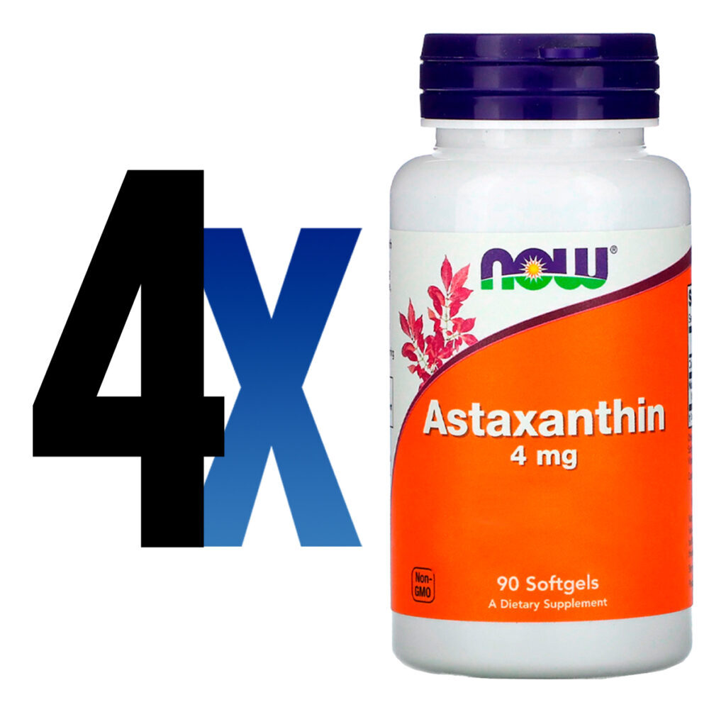 Astaxantina 4mg Extracto Now Foods 90 Softgels Importado 4un - Imagem 2