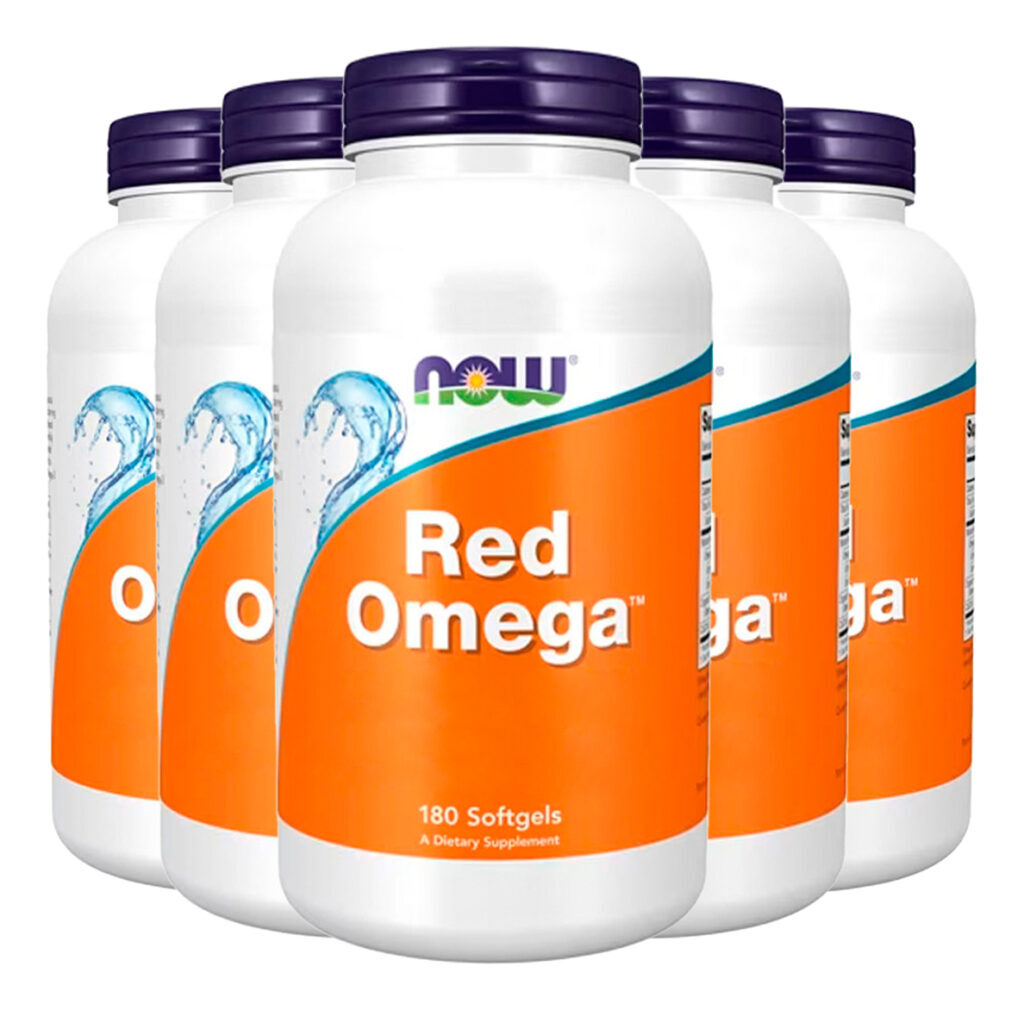 Óleo De Peixe Red Omega Now Foods 180 Sofgels Importado 5un