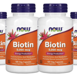 Biotina 5000mcg Now Foods 120veg Caps 4un Sabor Sem Sabor