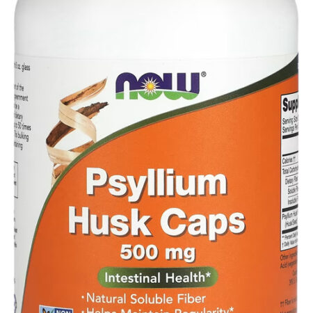 Fibra De Psyllium 500mg Now Foods Psyllium 500veg Caps 4un - Imagem 3