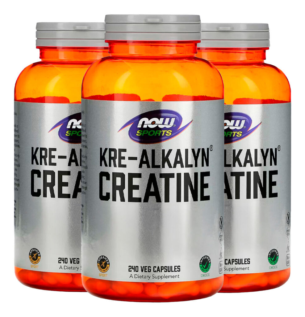 Creatina Kre-alkalyn 750mg Now Foods 240cáps Importado 3un