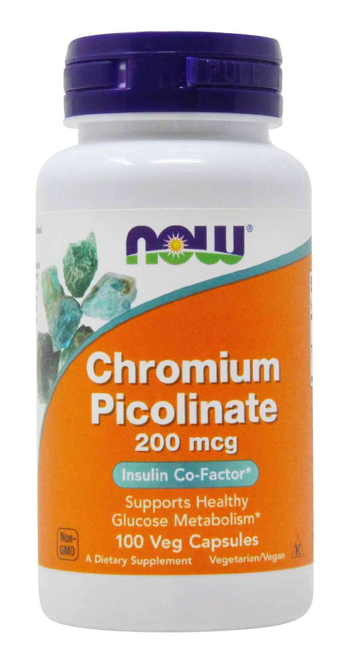 Picolinato De Cromo 200mcg Now Foods 100 Veg Cápsulas