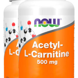 Acetil L-carnitina 500mg 50veg Caps Importado 2un Now Foods