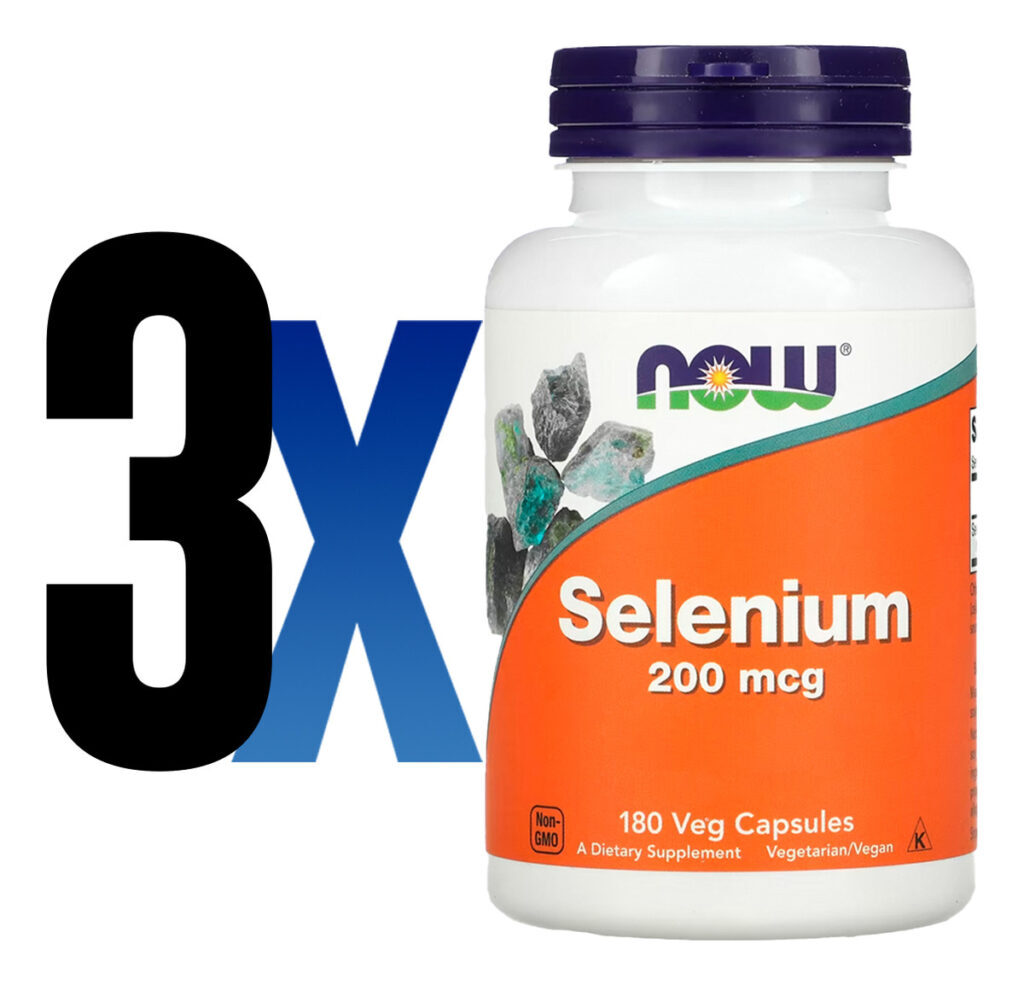 Selênio 200mcg Now Foods Sem Fermento 180 Cáps Importado 3un - Imagem 2