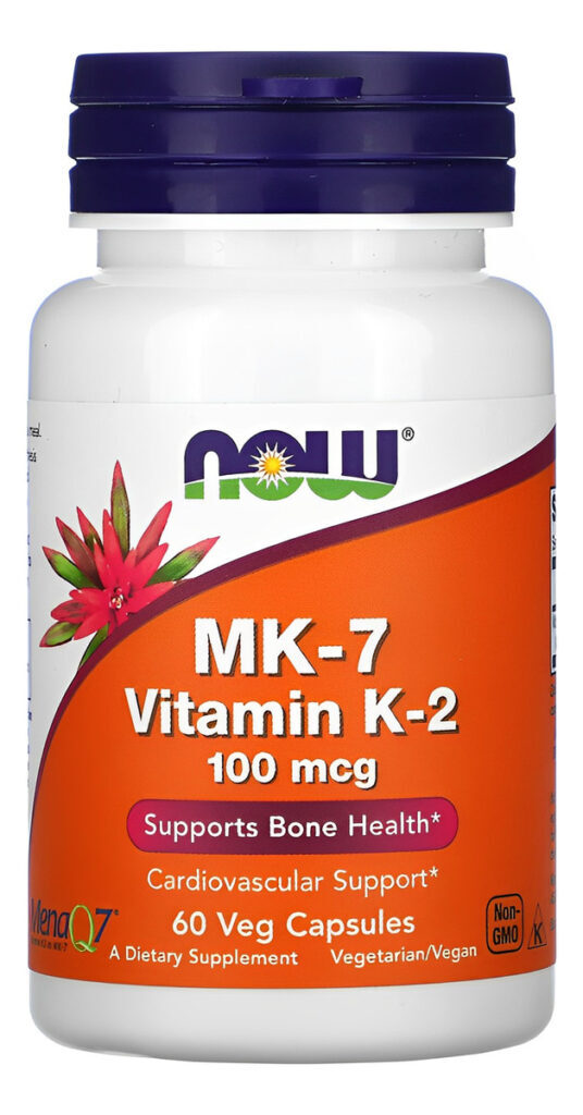 Mk-7 Vitamina K-2 100mcg 60 Veg Cápsulas Importado