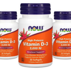 Vitamina D-3 2000iu Now Foods 30 Caps Softgels 3un