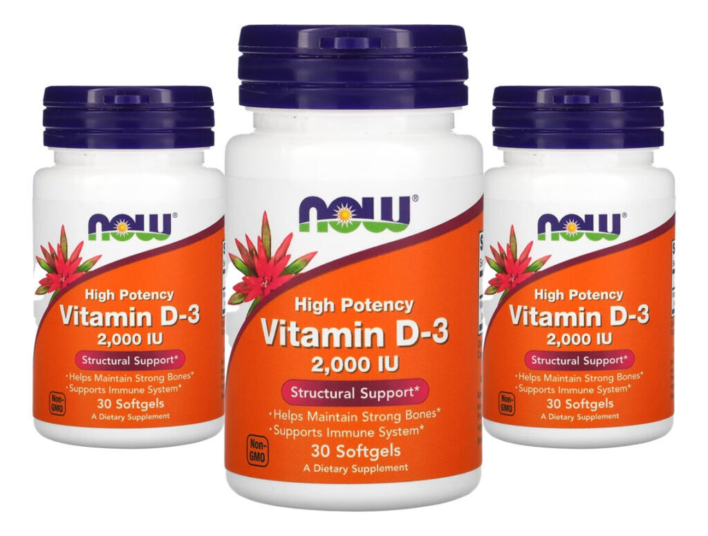 Vitamina D-3 2000iu Now Foods 30 Caps Softgels 3un