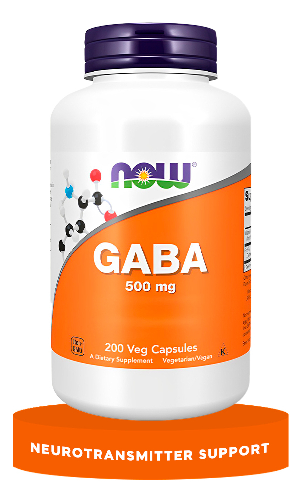 Ácido Gaba 500mg Now Foods Com Vitamina B-6 200 Veg Caps - Imagem 2