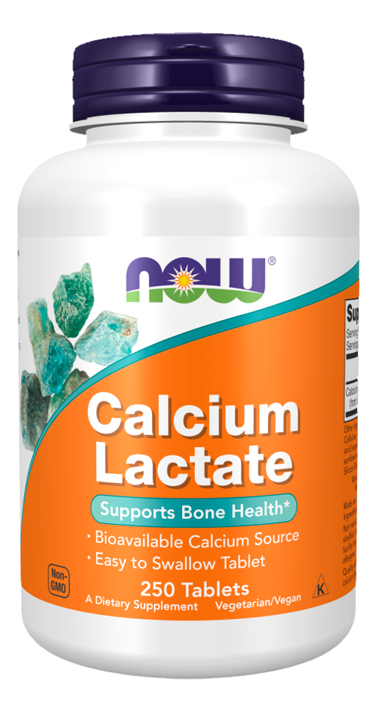 Cálcio Lactado Now Foods 250 Tablets Importado