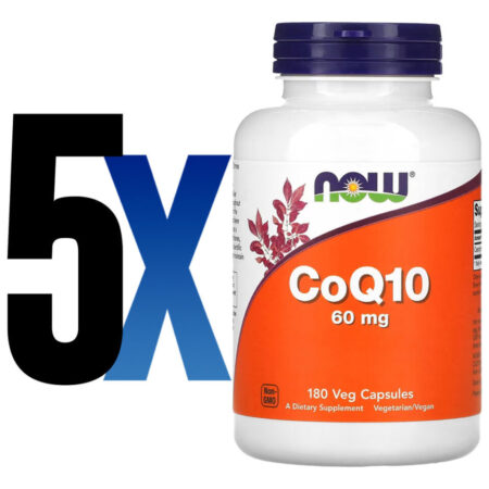 Coenzima Coq10 60mg Now Foods 180 Cápsulas Importado 5un - Imagem 2