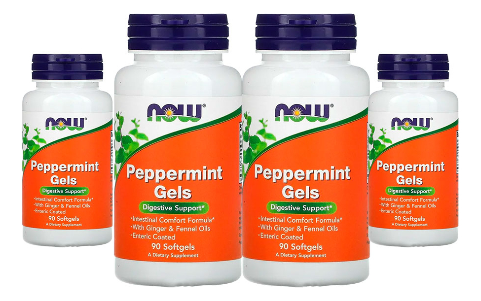 Géis De Hortelã Pimenta Now Foods Peppermint 90softgels 4un