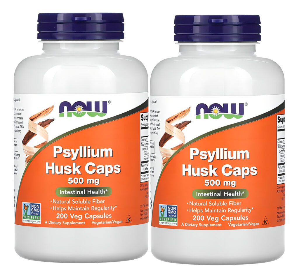 Fibra De Psyllium 500mg Now Foods Psyllium 200veg Caps 2un Sabor Sem Sabor