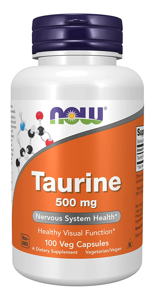 Taurina Taurine Now Foods 500mg 100veg Capsulas