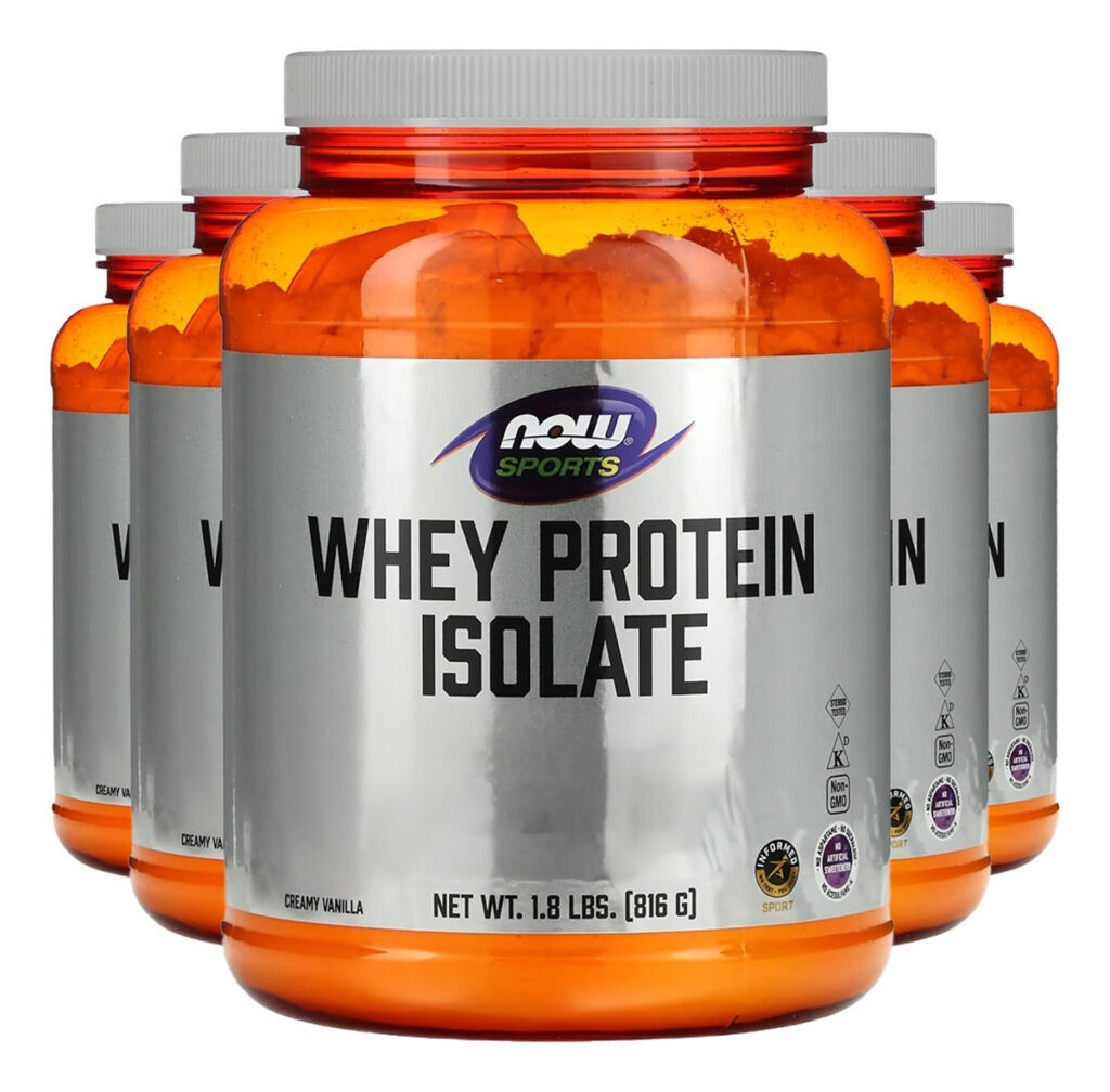 Whey Protein Pó 816 G Sabor Baunilha Importado 5un Now Foods