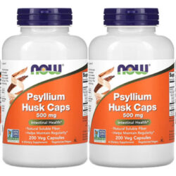 Fibra De Psyllium 500mg Now Foods Psyllium 200veg Caps 4un